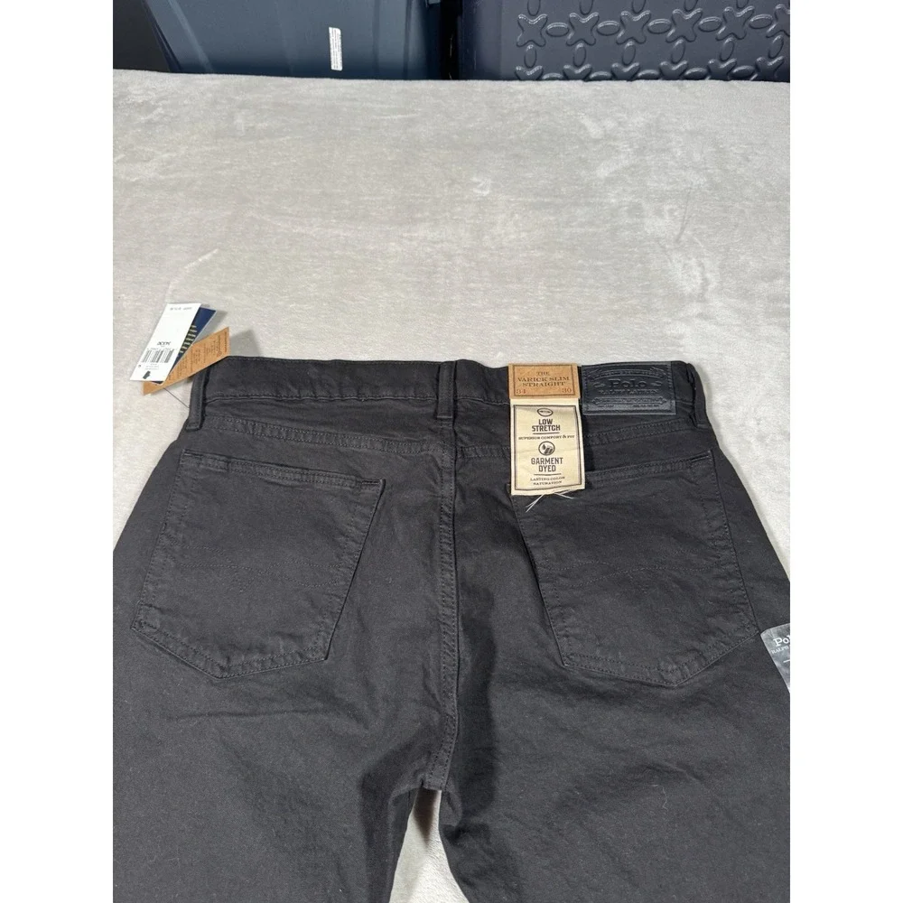 Polo Ralph Lauren Varick Slim Straight Jeans Size 34x30 Black NWT